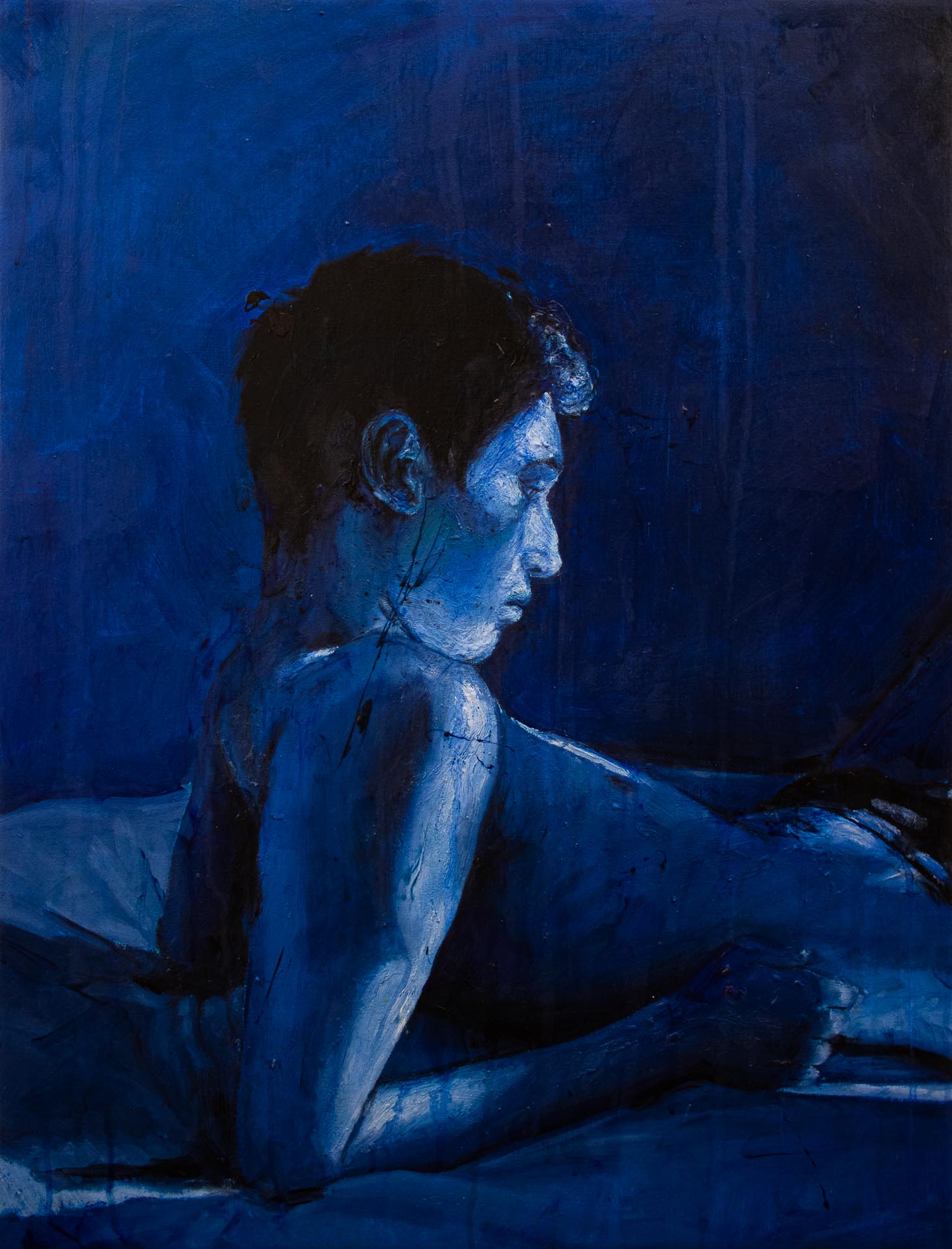 Adrián Espouy Obra Cuadro Azul