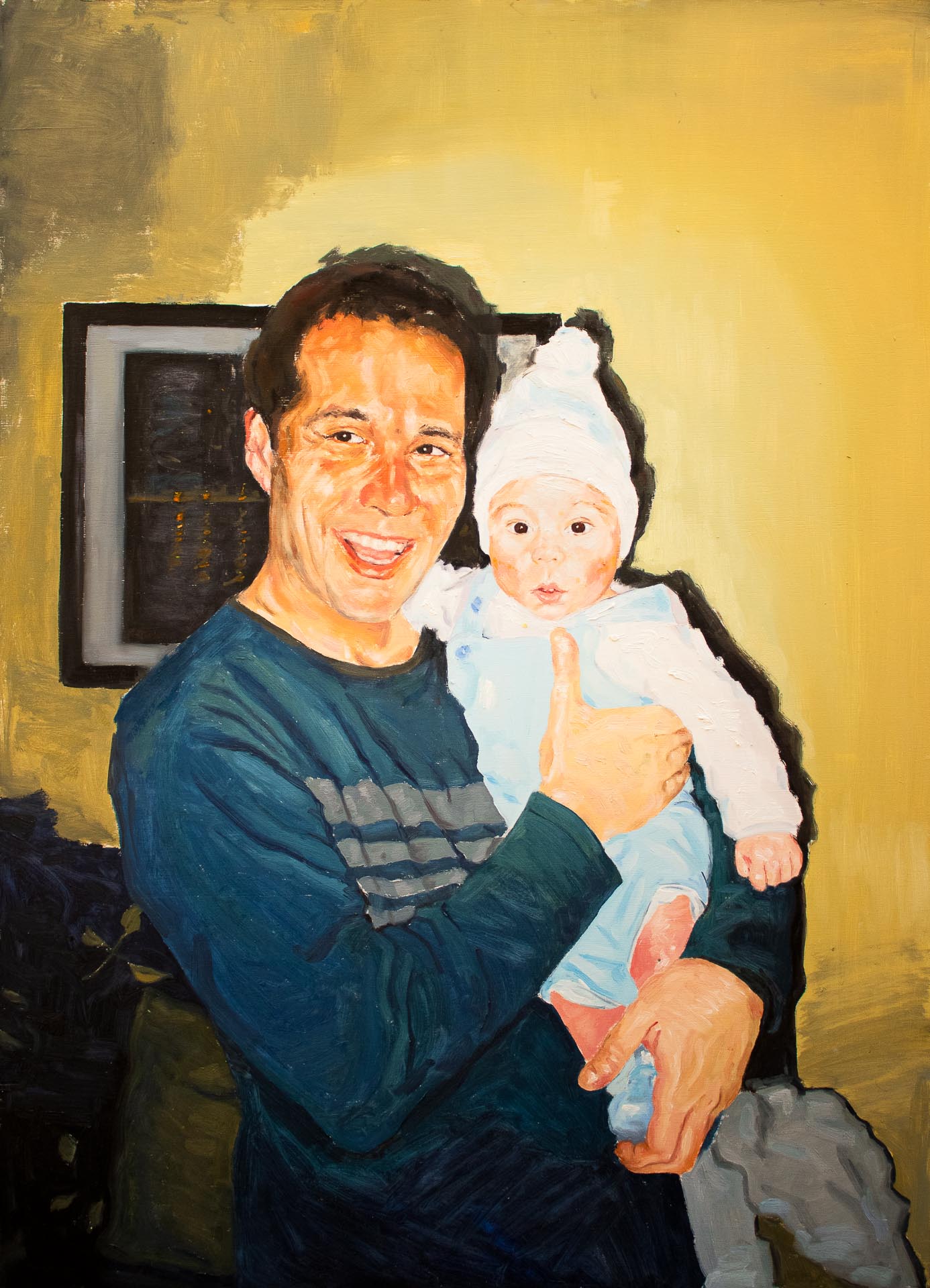 Autorretrato con mi padre Adrián Espouy